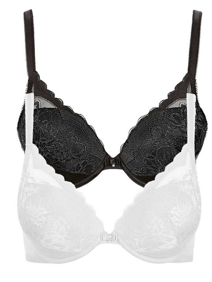 Lisca Push-up-BH 2er Pack Push up BH Evelyn (Spar-Set, 2-tlg) Push up Effekt von Lisca