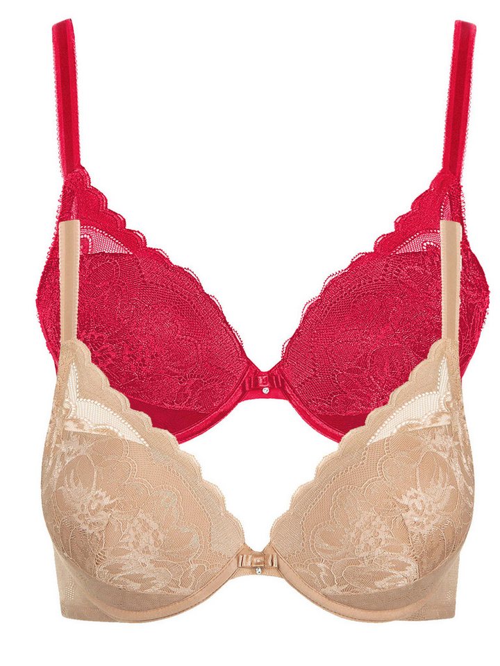 Lisca Push-up-BH 2er Pack Push up BH Evelyn (Spar-Set, 2-tlg) Push up Effekt von Lisca