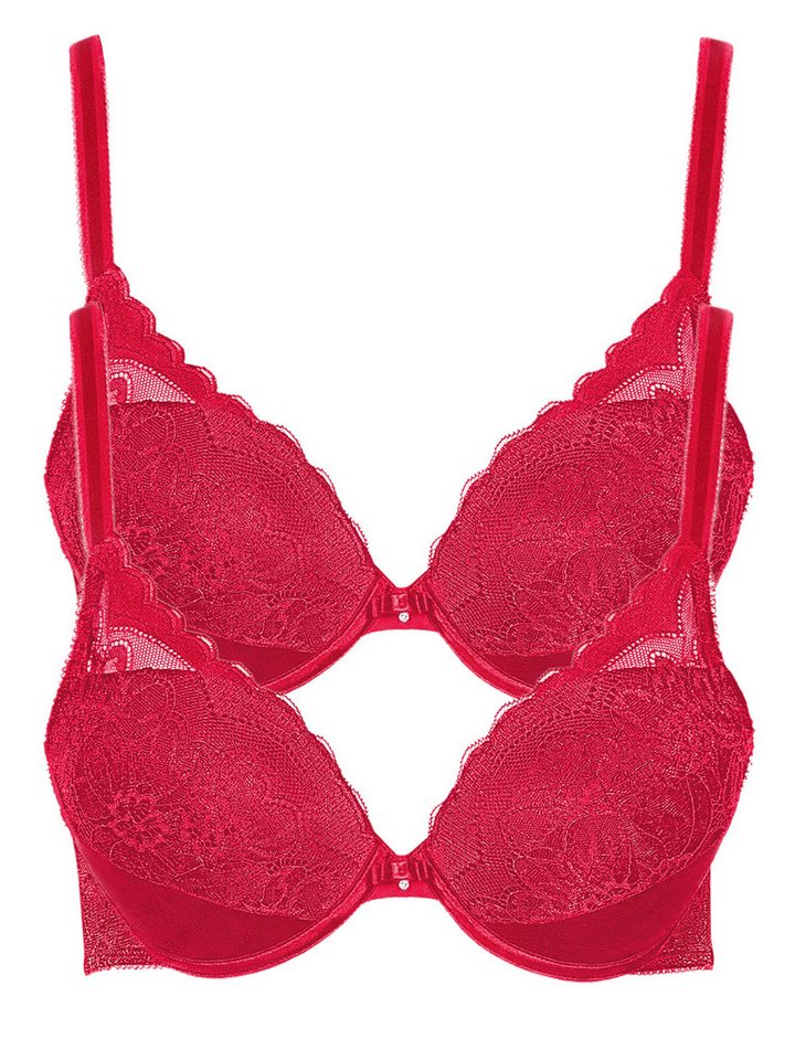 Lisca Push-up-BH 2er Pack Push up BH Evelyn (Spar-Set, 2-tlg) Push up Effekt von Lisca