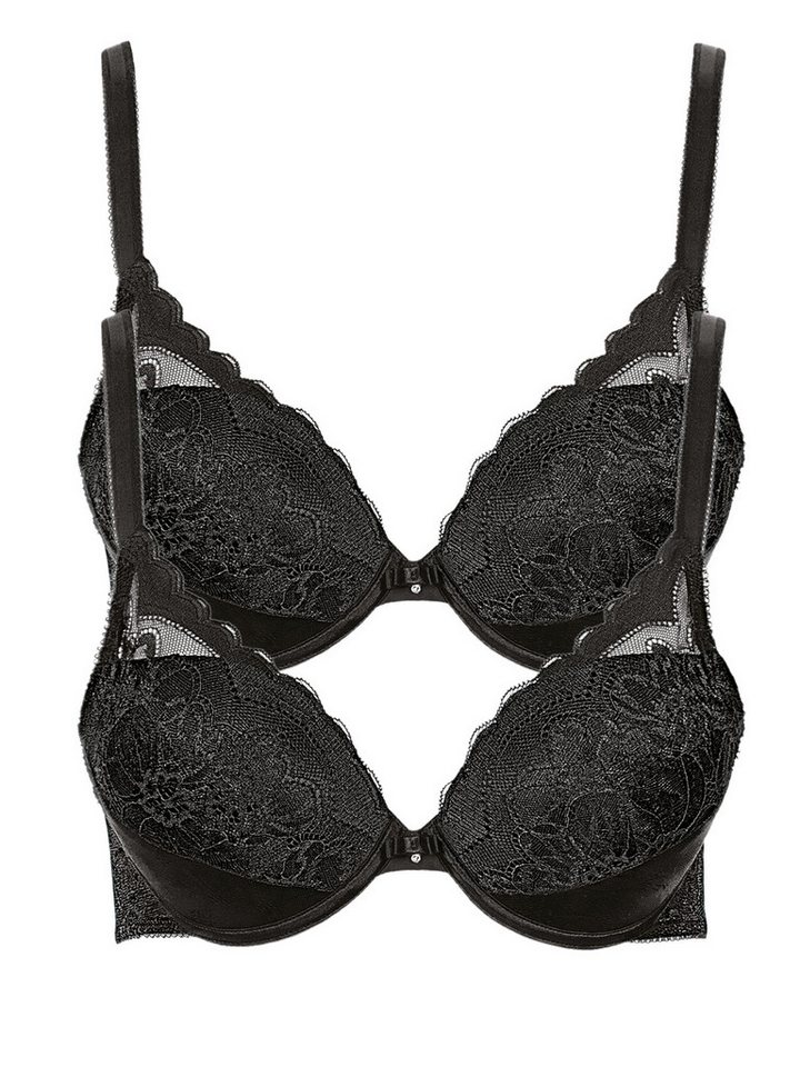 Lisca Push-up-BH 2er Pack Push up BH Evelyn (Spar-Set, 2-tlg) Push up Effekt von Lisca