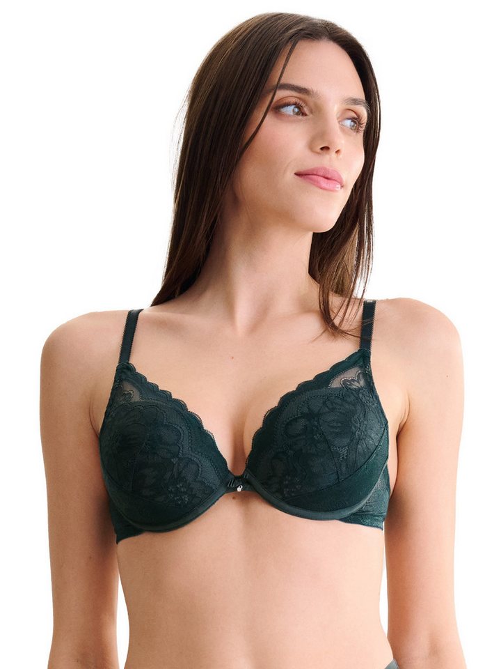 Lisca Push-up-BH Push up BH Evelyn (Stück, 1-tlg) Push up Effekt, Push up Effekt, Microfaser, Floral, feminin von Lisca