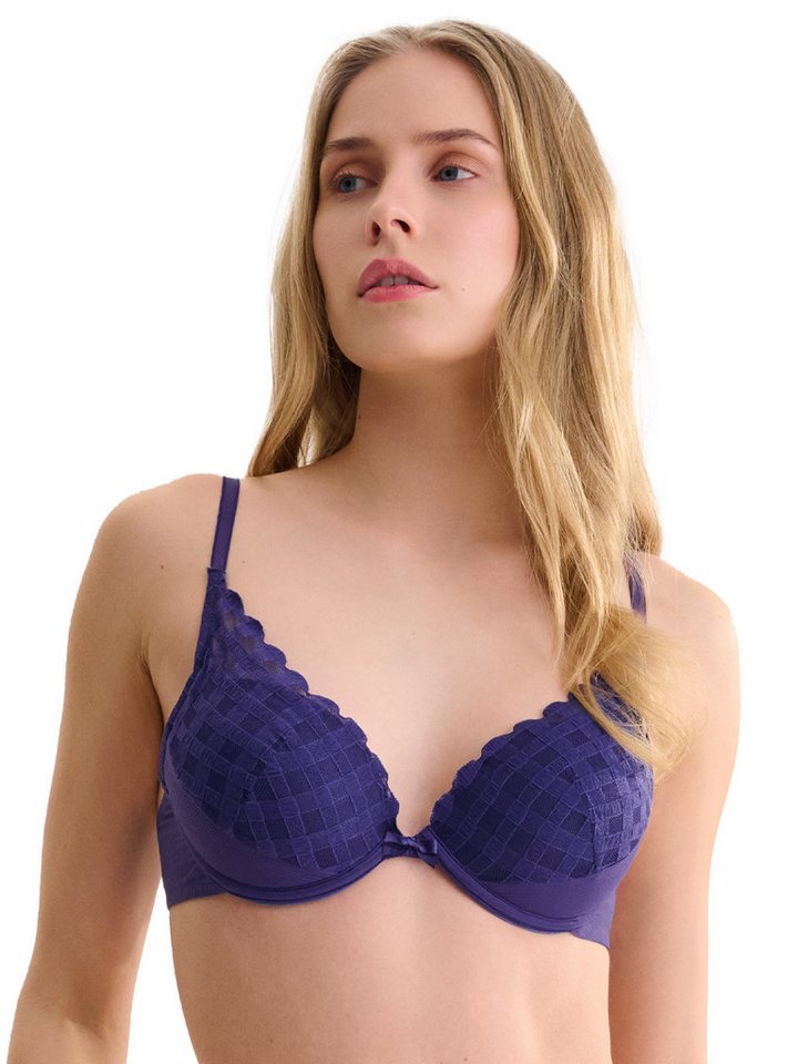 Lisca Push-up-BH Push up BH Infinity (Stück, 1-tlg) Push up Effekt, Kariert, Materialmix von Lisca