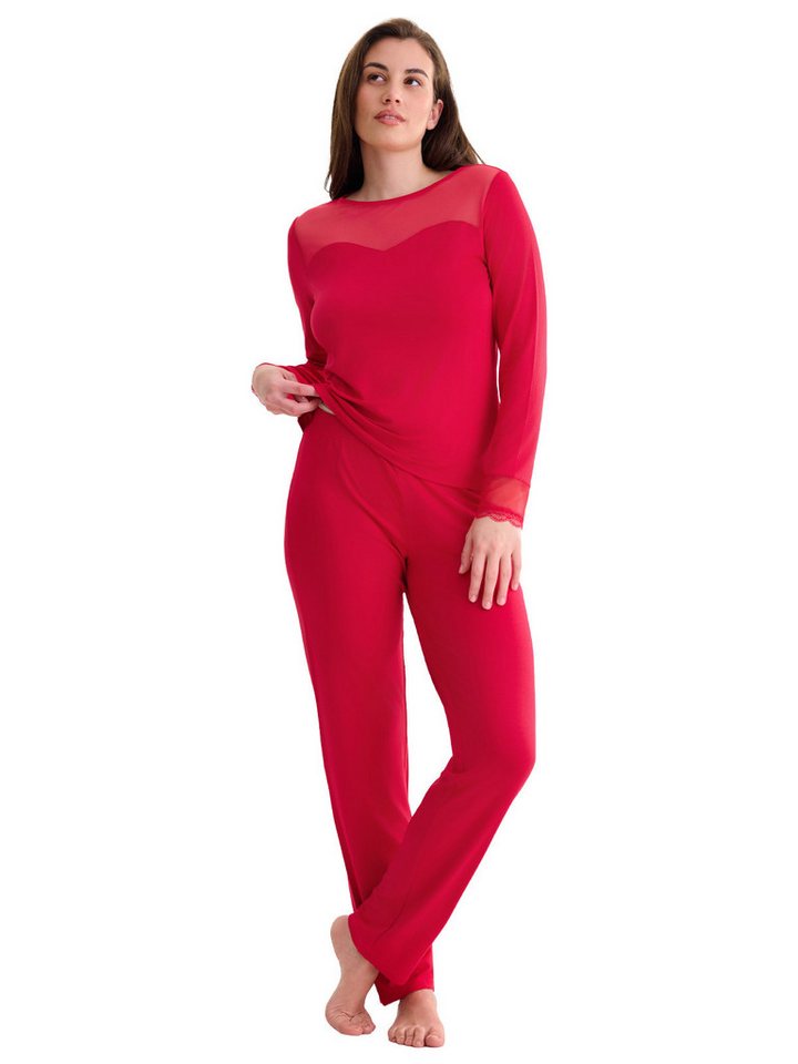 Lisca Pyjama Damen Pyjama Set lange Hose, Shirt langarm Roxanne (Stück, 1 tlg) von Lisca