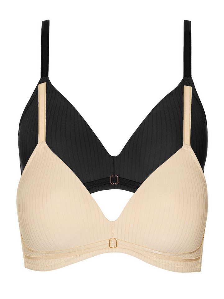 Lisca Schalen-BH 2er Pack Schalen BH ohne Bügel Laura (Spar-Set, 2-tlg) - von Lisca