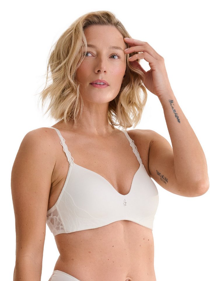 Lisca Schalen-BH Schalen BH ohne Bügel Wireless Soft River (Stück, 1-tlg) Schalen Cups, Floral, Materialmix von Lisca