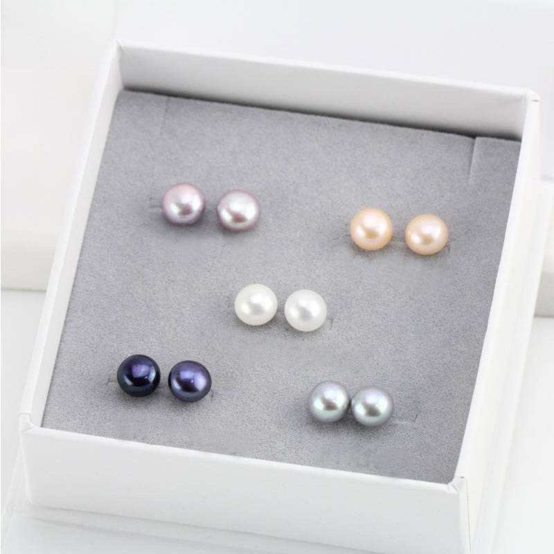 5Paar Süsswasserzuchtperlen Ohrstecker 925 Silber Sterling von LishaPearlJewelry