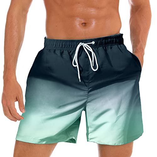 Lishang Badehose Herren Kurz Badeshorts Schnelltrocknend Boardshorts mit Tunnelzug Meshfutter Trainingsshorts Sporthose Urlaub Freizeit Strandhose Surf Short von Lishang