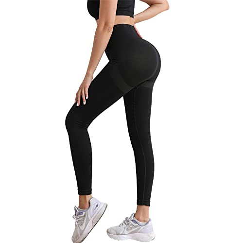 Lishang Sport Leggings Damen High Waist Blickdicht Scrunch Butt Leggings Push Up Booty Sporthose Seamless für Gym Yoga Fitness Sportleggings von Lishang