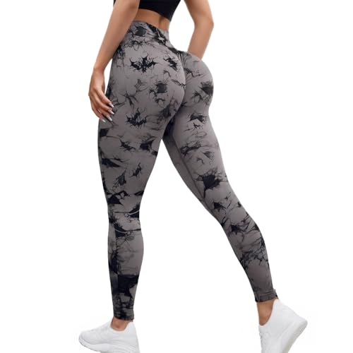 Lishang Sport Leggings Damen High Waist Blickdicht Scrunch Butt Leggings Push Up Booty Sporthose Seamless für Gym Yoga Fitness Sportleggings von Lishang