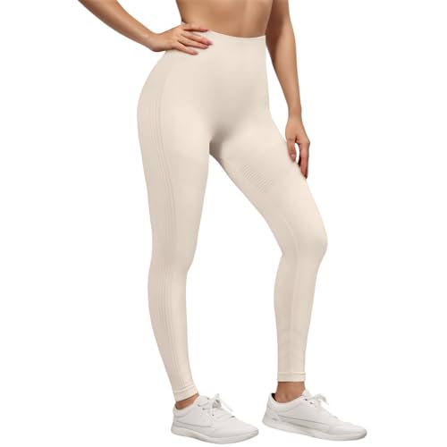 Lishang Sport Leggings Damen High Waist Blickdicht Scrunch Butt Leggings Push Up Booty Sporthose Seamless für Gym Yoga Fitness Sportleggings von Lishang