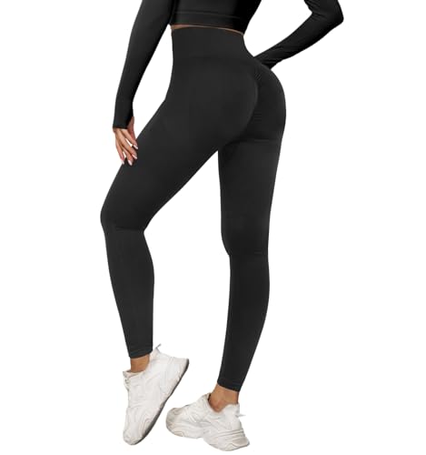 Lishang Sport Leggings Damen High Waist Push Up Blickdicht Leggins Booty Scrunch Butt Seamless Sporthose Sportleggings für Gym Yoga Fitness Hosen von Lishang