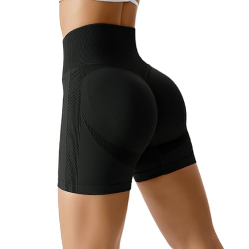 Lishang Sport Shorts Damen Sporthose Kurze Hose High Waist Scrunch Butt Leggings Push Up Gym Shorts Blickdicht Booty Sporthose Seamless für Laufhose Radlerhose Yoga Fitness Sportleggings von Lishang