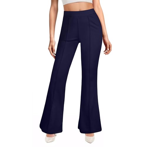 Lishang Stretch Hose Damen High Waist Flared Leggings Wide Leg Yoga Pants Women Schlaghose Stoffhose Damen Elegant Dunkelblau L Lishang Stretch Hose Damen High Waist Flared Leggings Wide Leg Yoga Pants Women Schlaghose Stoffhose Damen Elegant Dunkelblau L von Lishang