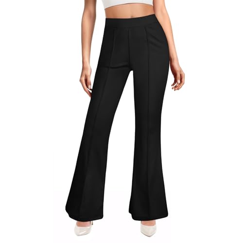 Lishang Stretch Hose Damen High Waist Flared Leggings Wide Leg Yoga Pants Women Schlaghose Stoffhose Damen Elegant Schwarz L Lishang Stretch Hose Damen High Waist Flared Leggings Wide Leg Yoga Pants Women Schlaghose Stoffhose Damen Elegant Schwarz L von Lishang