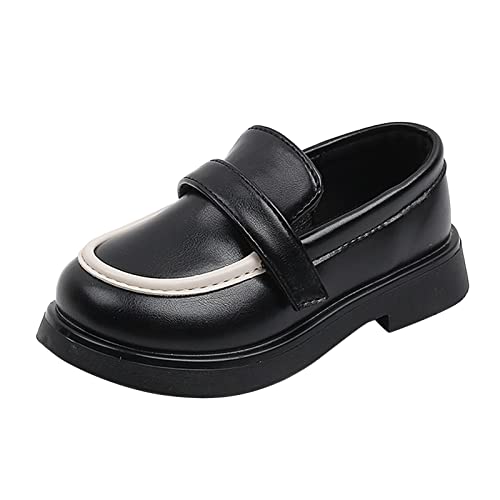 Lishirong Schuhe 29 Jungen Kleinkind Jungen Mädchen Kleid Schuhe PU Hochzeit Schule Loafer Jungen Kleid Schuhe Kinder Lederschuhe Winterstiefel 37 Jungen (Black, 29.5 Little Child) von Lishirong