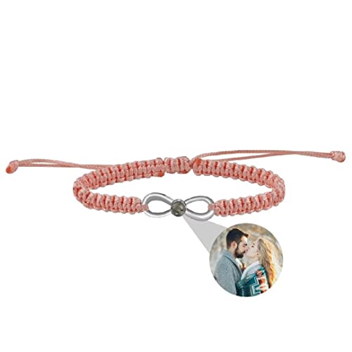 Personalisierte Foto Armband Infinity Unendlichkeit Projektion Armband mit Bild im Stein Einstellbar Ich Liebe Dich Armband 100 Sprachen für Damen Herren Paar Freundschaft Weihnachten Geschenk von Liskanap