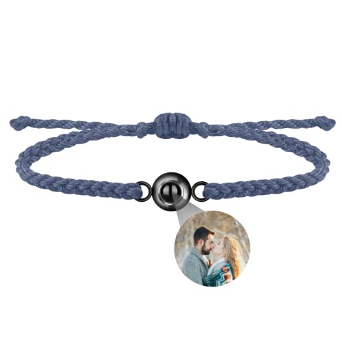 Personalisierte Foto Armband Projektionsarmband mit Bild im Stein Ich Liebe Dich Armband 100 Sprachen für Herren Damen Cicret kugel Projektion Armband Weihnachten Freundschaft Denkmal Geschenk von Liskanap