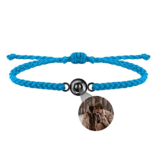 Personalisierte Foto Armband Projektionsarmband mit Bild im Stein Leder Projektion Armband Ich Liebe Dich Armband 100 Sprachen für Damen Herren Runde kugel Denkmal Freundschaft Schmuckgeschenk von Liskanap