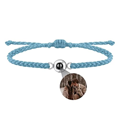 Personalisierte Foto Armband Projektionsarmband mit Bild im Stein Leder Projektion Armband Ich Liebe Dich Armband 100 Sprachen für Damen Herren Runde kugel Denkmal Freundschaft Schmuckgeschenk von Liskanap