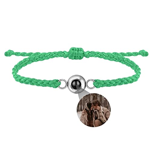 Personalisierte Foto Armband Projektionsarmband mit Bild im Stein Leder Projektion Armband Ich Liebe Dich Armband 100 Sprachen für Damen Herren Runde kugel Denkmal der Liebe Schmuckgeschenk von Liskanap