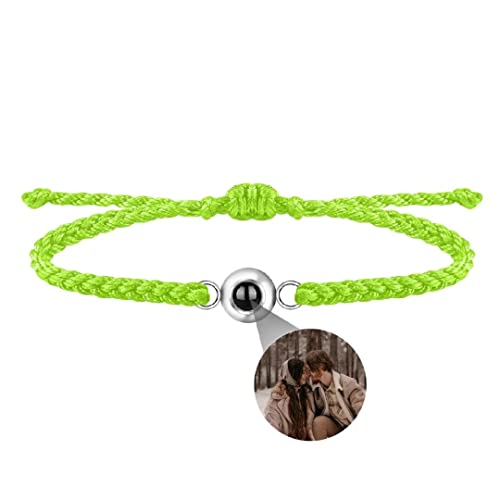 Personalisierte Foto Armband Projektionsarmband mit Bild im Stein Leder Projektion Armband Ich Liebe Dich Armband 100 Sprachen für Damen Herren Runde kugel Denkmal der Liebe Schmuckgeschenk von Liskanap