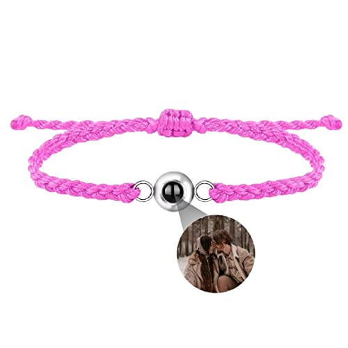 Personalisiertes Foto-Armband Mit Bild Im Stein - Leder Projektion Ich Liebe Dich 100 Sprachen Für Damen Herren - Runde Kugel Denkmal Der Liebe Schmuckgeschenk von Liskanap