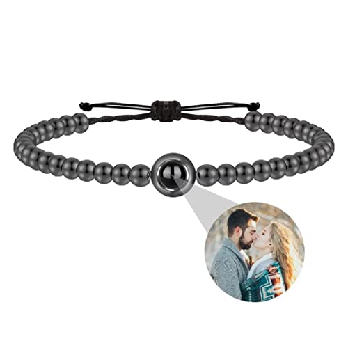 Personalisierte Foto Armband Rund Perle Projektion Armband mit Versteckte Bild im Stein Ich liebe dich Armband 100 Sprachen für Damen Herren Freunde Paar Gedenkfeier Geschenk Silber RoseGold Schwarz Personalisierte Foto Armband Rund Perle Projektion Armband mit Versteckte Bild im Stein Ich liebe dich Armband 100 Sprachen für Damen Herren Freunde Paar Gedenkfeier Geschenk Silber RoseGold Schwarz von Liskanap