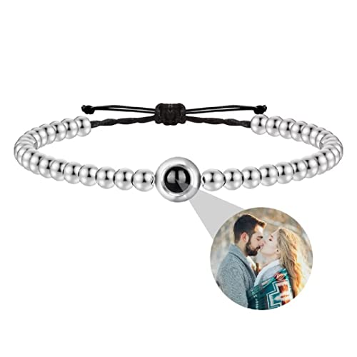Personalisierte Foto Armband Rund Perle Projektion Armband mit Versteckte Bild im Stein Ich liebe dich Armband 100 Sprachen für Damen Herren Freunde Paar Gedenkfeier Geschenk Silber RoseGold Schwarz Personalisierte Foto Armband Rund Perle Projektion Armband mit Versteckte Bild im Stein Ich liebe dich Armband 100 Sprachen für Damen Herren Freunde Paar Gedenkfeier Geschenk Silber RoseGold Schwarz von Liskanap