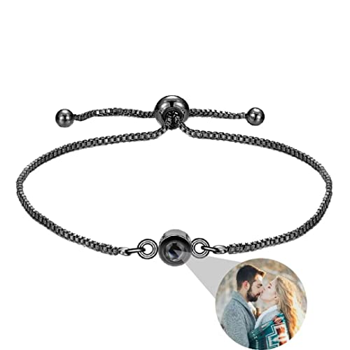 Personalisiertes Foto Armband Rund Mit Projektion und Erinnerung Bild im Stein - Ich Liebe Dich in 100 Sprachen für Damen, Freunde, Mutter - Weihnachten, Denkmal Geschenk - Silber, Rose Gold, Schwarz Personalisiertes Foto Armband Rund Mit Projektion und Erinnerung Bild im Stein - Ich Liebe Dich in 100 Sprachen für Damen, Freunde, Mutter - Weihnachten, Denkmal Geschenk - Silber, Rose Gold, Schwarz von Liskanap