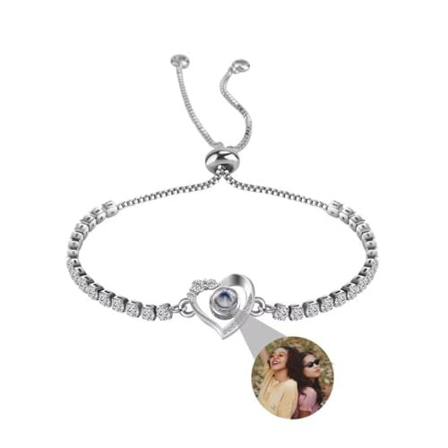 Personalisiertes Foto Armband Rund - Projektion Mit Erinnerung Bild im Stein - Ich Liebe Dich in 100 Sprachen für Damen, Freunde, Mutter - Weihnachten, Denkmal Geschenk - Silber, Rose Gold, Schwarz Personalisiertes Foto Armband Rund - Projektion Mit Erinnerung Bild im Stein - Ich Liebe Dich in 100 Sprachen für Damen, Freunde, Mutter - Weihnachten, Denkmal Geschenk - Silber, Rose Gold, Schwarz von Liskanap