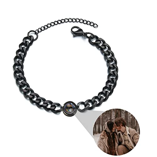 Liskanap Personalisiertes Foto Projektion Armband Bild Armband Ich liebe dich Armband 100 Sprachen Erinnerung an die Liebe Weihnachten Geburtstag Geschenke Für Männer Hip-Hop-Schmuck von Liskanap