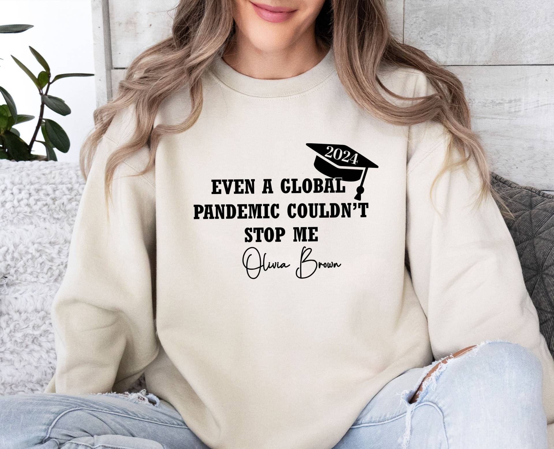 Abschluss-Sweatshirt, Pandemie-Abschluss, Graduierter Pullover, 2024 Abschlussgeschenk, Krankenschwester-Abschluss, Tochter-Abschluss von LismoreBoutique