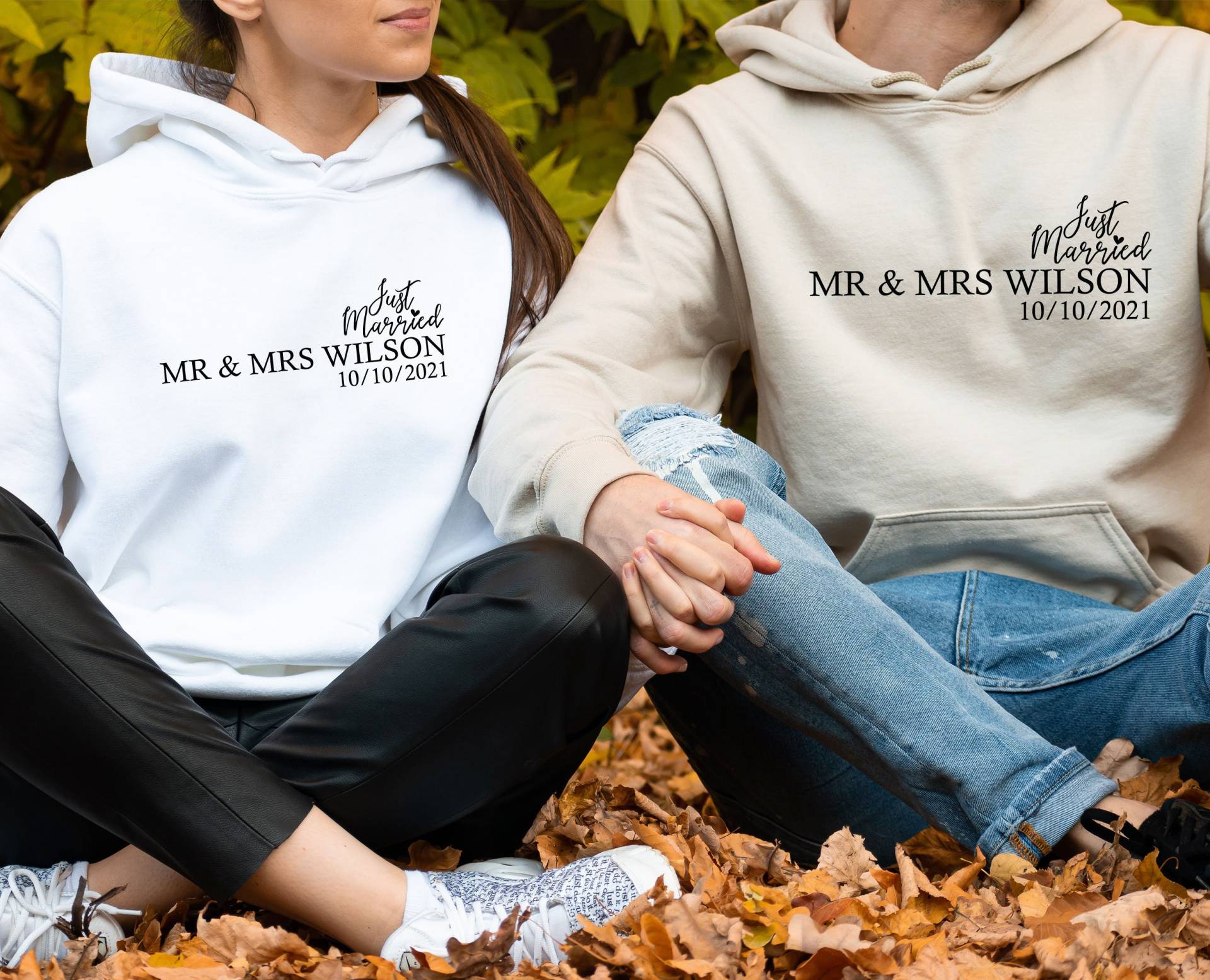 Gerade Verheiratet Hoodie, Flitterwochen Hochzeit Passende Valentinstag Geschenk, Paare Braut Hoodie von LismoreBoutique