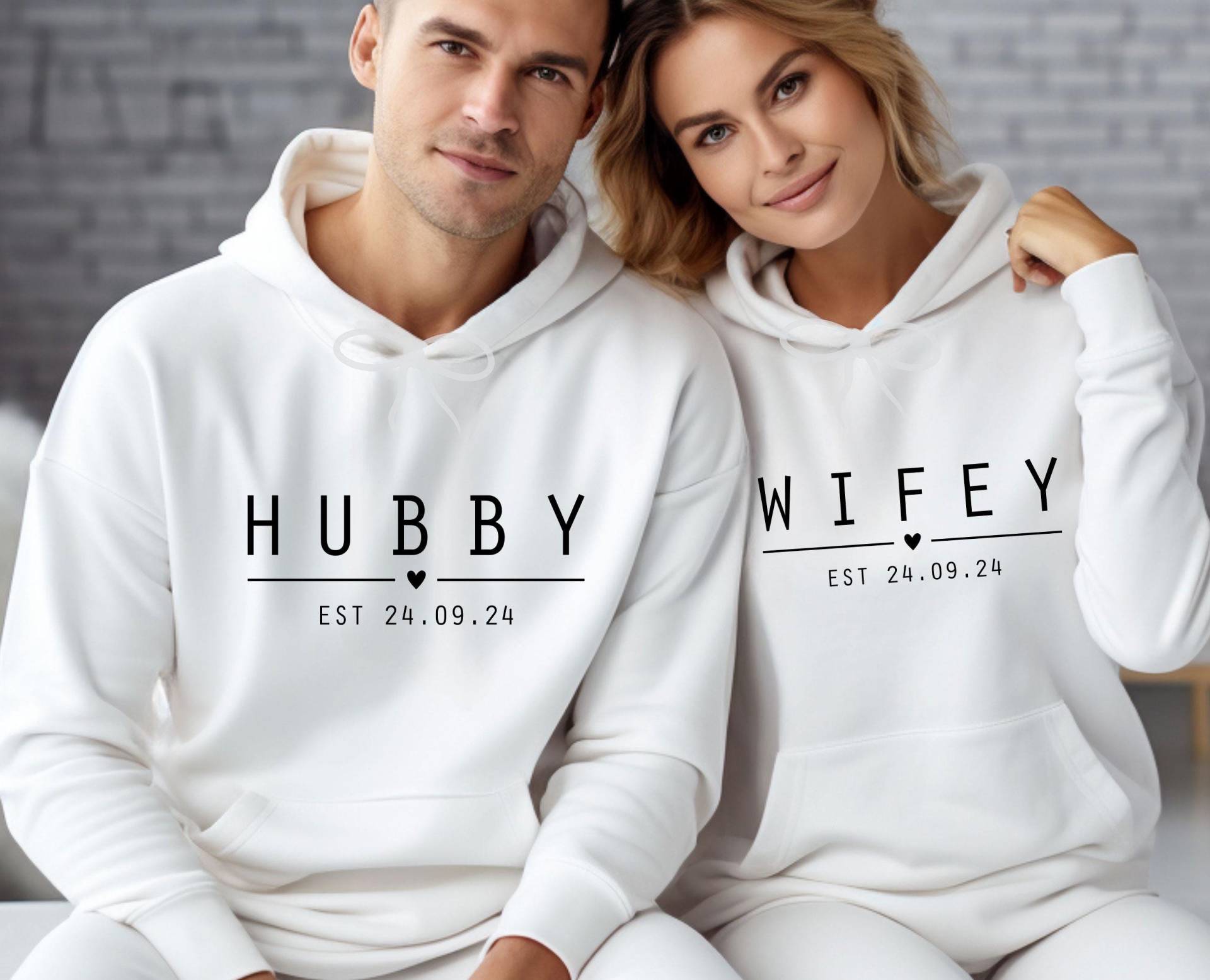 Hochzeit Hoodie, Flitterwochen Just Married Wifey Passende Paare Pullover, Bride To Be Mrs Hoodie von LismoreBoutique