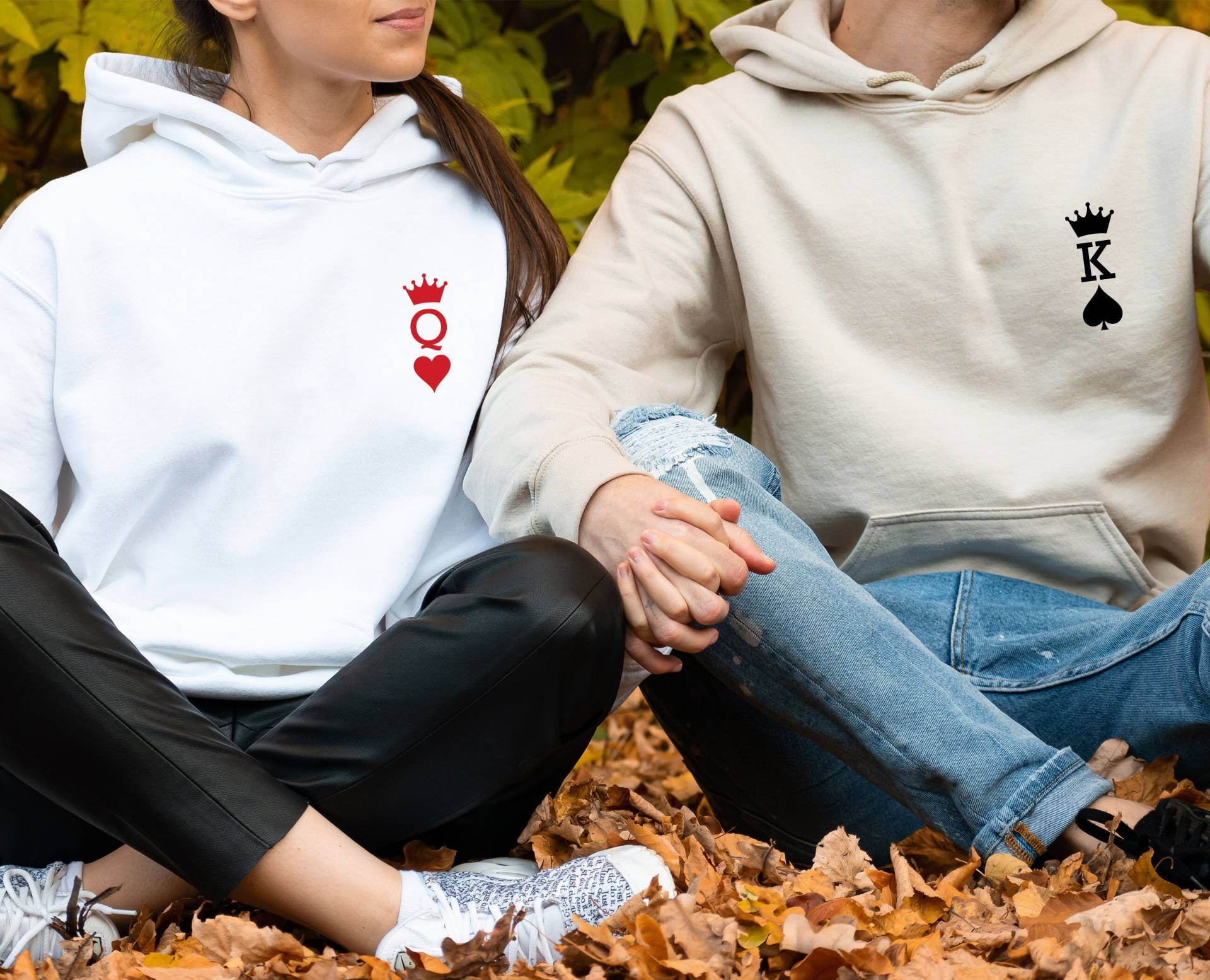 King Queen Hoodie, Passender Paar Flitterwochen Valentinstag Geschenk, Hochzeit Hoodie von LismoreBoutique