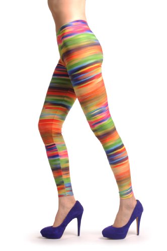 LissKiss Happy Rainbow - Mehrfarbig Leggings Einheitsgroesse (34-38) von LissKiss