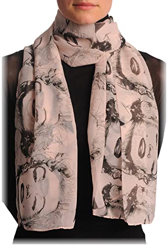 LissKiss Marilyn Monroe On Soft Pink - Rosa Scarf, Schal Einheitsgroesse (66cm x 160cm) von LissKiss