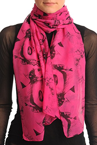 LissKiss Marilyn Monroe On Bright Pink - Rosa Scarf, Schal Einheitsgroesse (66cm x 160cm) von LissKiss