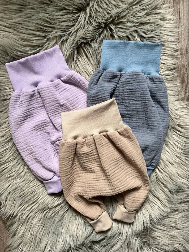 Pumphose Musselin Uni von LissisNaehstuebchen