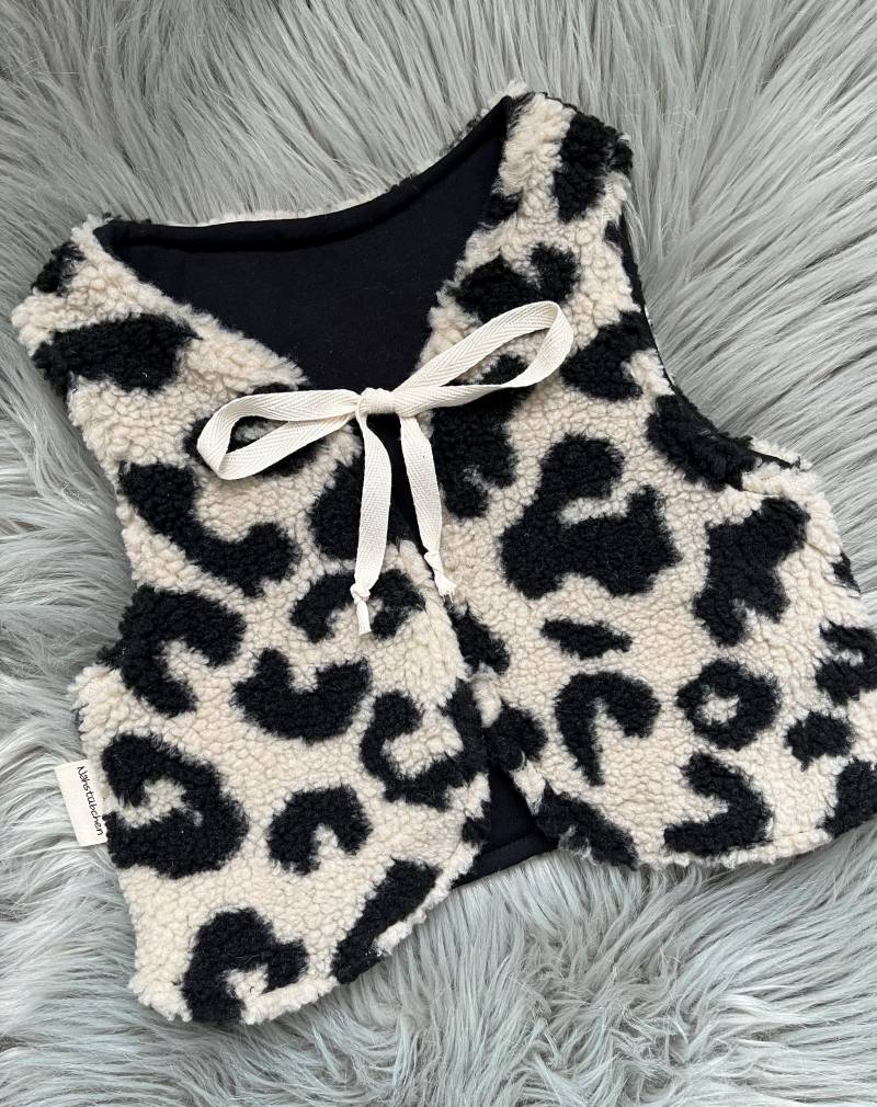Weste Teddy Leo Creme Schwarz von LissisNaehstuebchen
