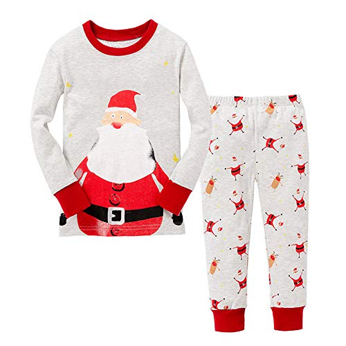 Ältere Jungen Schlafanzüge für Kinder Kleinkind Weihnachtsmann Jurassic Welt das Erntedankfest Nachtwäsche Pyjamas Langarm Pjs Set Größe 6-7 Jahre 7T von LitBud