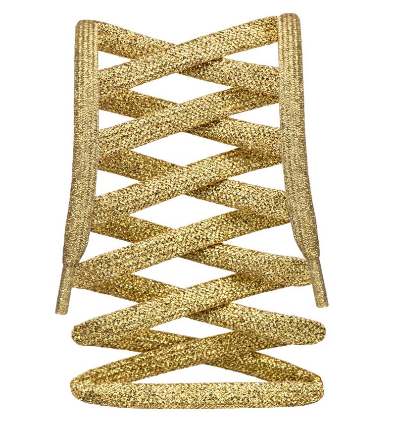 Litlaces - Zweifarbige, Voll Eingefädelte Metallic-Flachsenkel Für Nmd Ultra Boost Air Max Gel Lyte von LitLaces