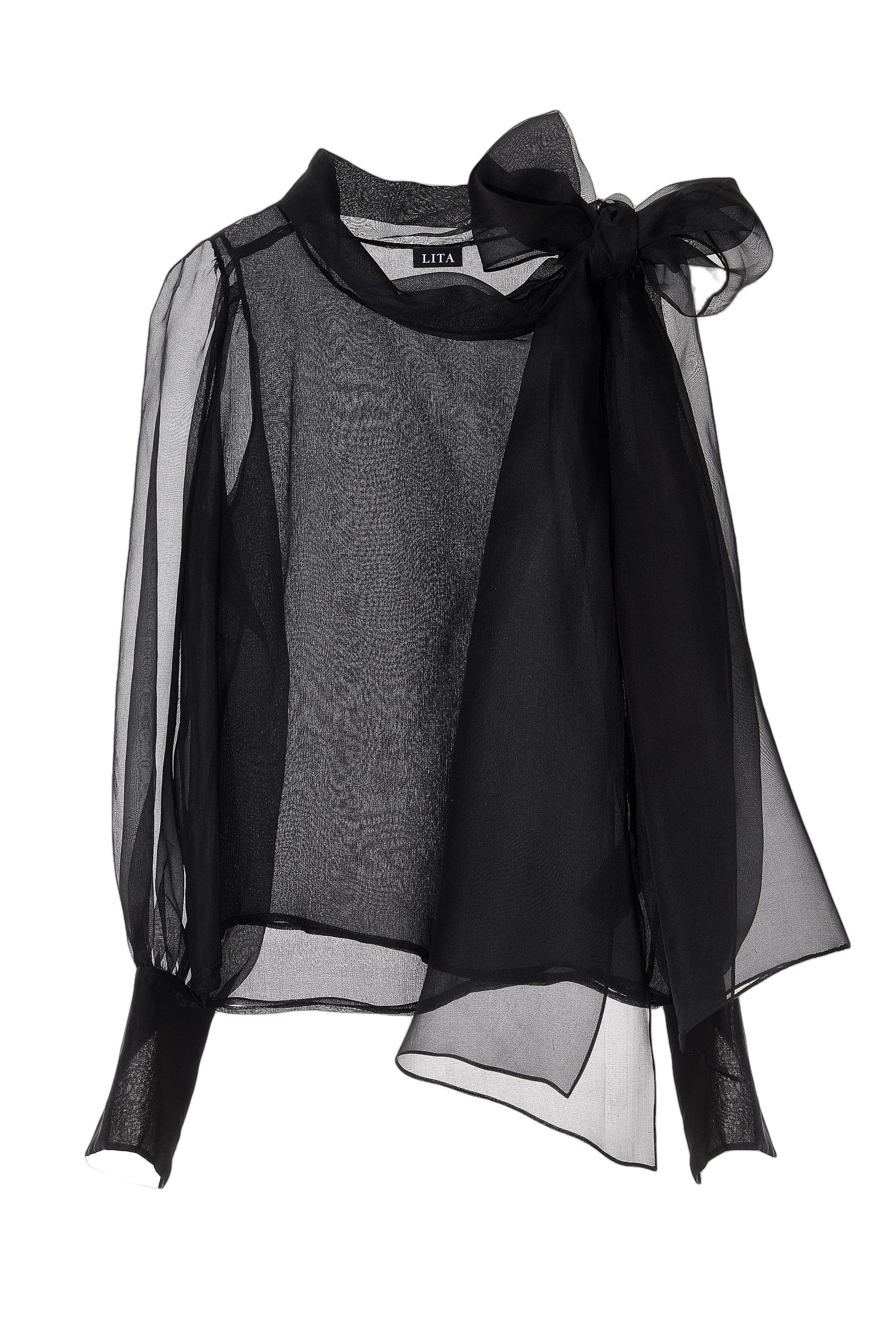 Flawless Black Bow Blouse von Lita Couture