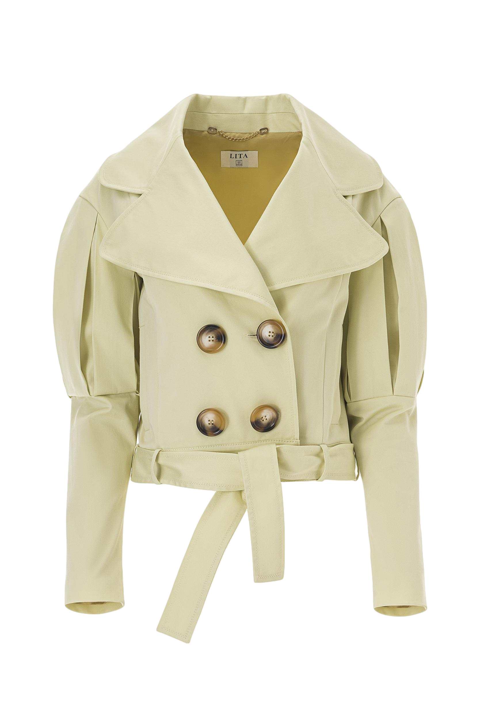 Statement jacket with oversized lapels in yellow von Lita Couture
