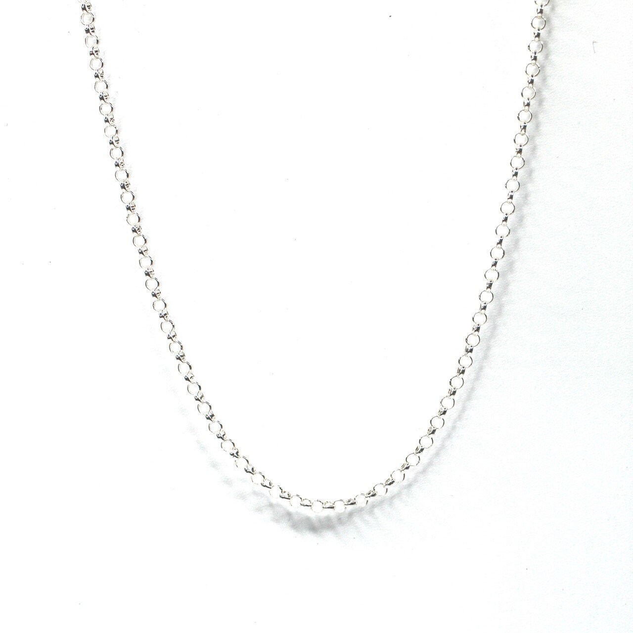 Rolo-Kette | Rolo-Kettenhalskette Silberkette Sterling Silber Kette Halskette Handgemachte von LitaSeaGlassJewelry