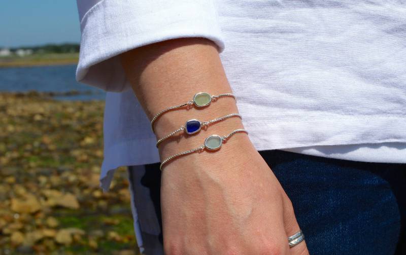 Verstellbares Sea Glass Armband | Seeglas Schmuck Schlichtes Strand Glas Lila Verstellbares Sea Glass Armband | Seeglas Schmuck Schlichtes Strand Glas Lila von LitaSeaGlassJewelry