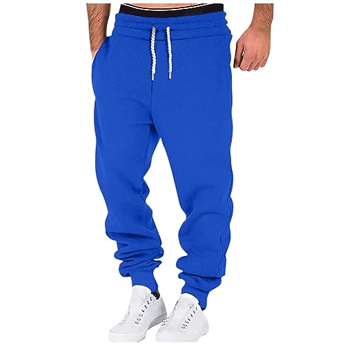 Arbeitshosen Männer Loose Sporthosen Outdoor Chino Hose Herren Hose Herren Militär Hose Jogginghose Herren Anzug Warme Hose Herren Knopfhose Herren(Blue,XL) von Litale