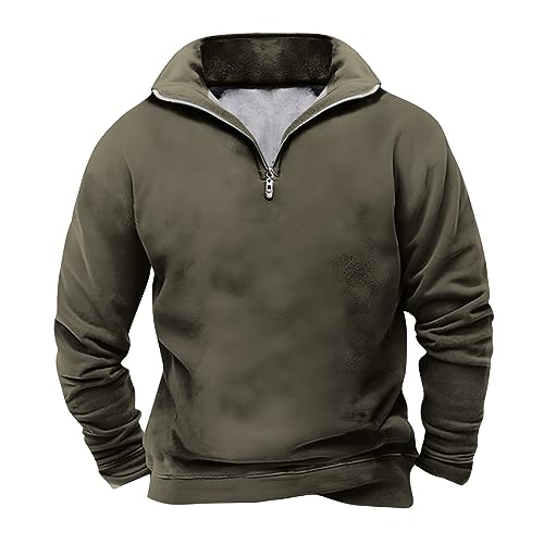 Litale Ghost Hoodie Mütze Oversize Pullover Herren Hoodie Herren Pullover Weihnachtspullover Basic Hoodie Herren Walkjacke Zip Hoodie Herren Y2k Netzoberteil Fischerhemd(#3 Army Green,M) von Litale