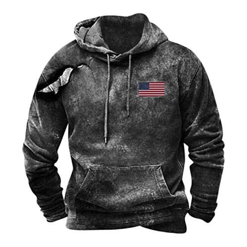 Litale Kapuzenpullover Herren Geschenke Für Männer Men Sweater Winter Passform Sweatjacke Herren Schwarz 3D Hoodie Herren Sun Hoodie Einfarbig Pullover Sweat(Schwarz,3XL) von Litale