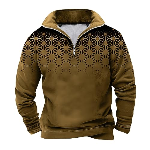 Litale Kapuzenpullover Herren Passform Bedrucktes Langarmshirt Für Herren Schnittmuster Sweat Anime Pullover Kapuzenpullis Für Männer Hoodie Herren Hoodie Mit Kapuze(#4 Brown,3XL) von Litale